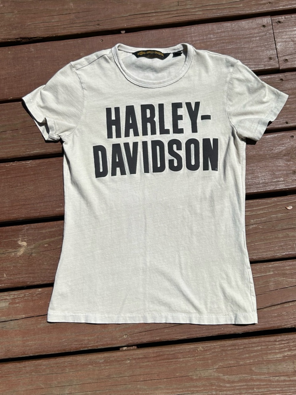 Harley-Davidson Women's White Logo Crewneck Tee